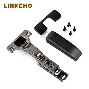 บานพับตู้แบบซ่อน LINKCHO รุ่น Modern Black Whale Wingless แบบตรง 3 มิติ ไฮดรอลิก ปิดแบบนุ่มนวล ผลิตจากเหล็กแผ่นรีดเย็น สำหรับเฟอร์นิเจอร์ - Product Image 4