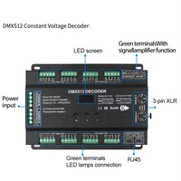 Controlador decodificador RDM de 32 canales 96A RGB RGBW multicanal DMX 512 LED para sistemas de iluminación de escenario de 8 bits/16 bits