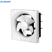 JINLING Ventilateur de ventilation à persiennes en plastique pour moteur à courant alternatif et à courant continu 6 8 10 12 pouces Ventilateur de ventilation mural pour cuisine et salle de bain