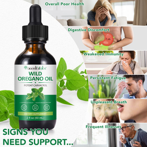 Acentiallabs GMP Wild <strong>Oregano</strong> <strong>Oil</strong> Drops OEM ODM Alcohol Free Vegan 60ml Gut Health &amp;Boosts Immunity Herbal Supplement Healthcare - Product Image 5