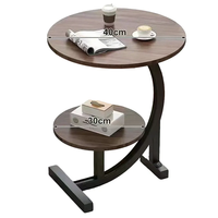 Table d'Appoint Canapé Moderne Portable Mini, Meuble Maison Simple, Table Basse Ronde d'Angle pour Petit Appartement Maison Chambre