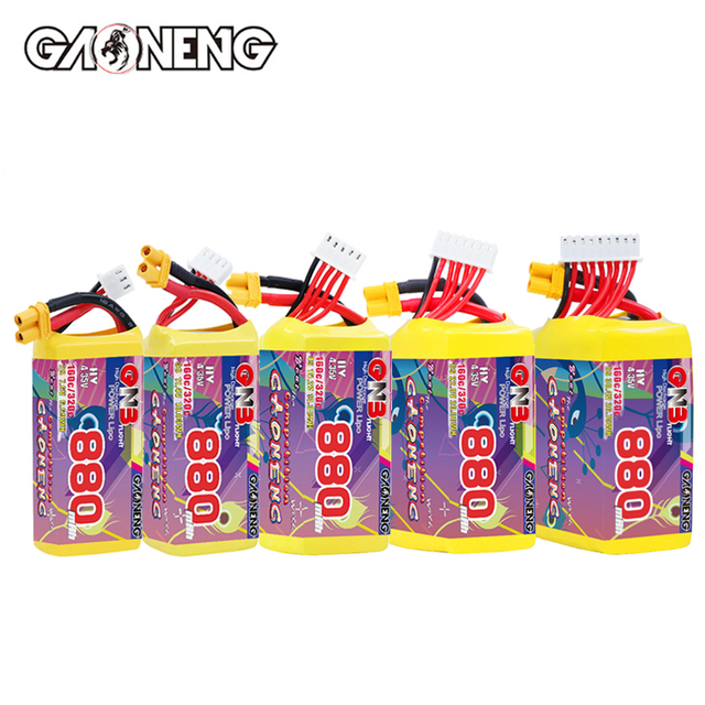 GNB Drone Lipo Battery 2S 3S 4S 6S 8S 7.6V 880mAh 7.6V 11.4V 15.2V 22.8V 30.4V 160C/320C for FPV Drone Helicopter Airplane Hobby