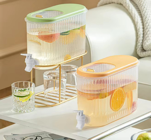 Refrigerador transparente de plástico grande moderno, jarra de agua fría con grifo, uso en la cocina del hogar, dispensador de jugo, agua de soda <span class=keywords><strong>Sprite</strong></span> - Product Image 3