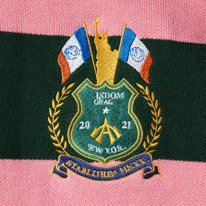 Los hombres de encargo de rayas finas Jacquard de punto <span class=keywords><strong>Club</strong></span> <span class=keywords><strong>Polo</strong></span> suéter bordado estilo suéter - Product Image 3