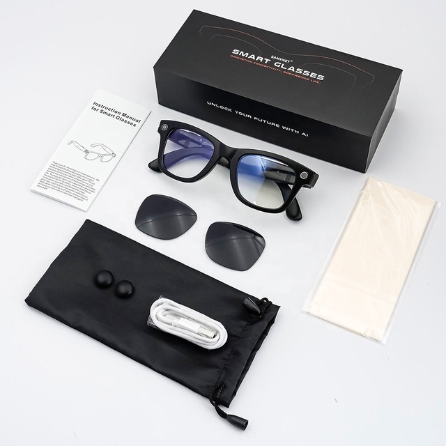 2026 GS4 MAX Smart Glasses SANVNET Dual Lenses Sunglasses with 8MP 4K Video Camera Al ChatGP Wearable Headset 2026 Smart Eyewear