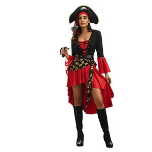 यूरोपीय अमेरिकी कारनौसेना हेलन वयस्कों के लिए कॉस्प्ले सेक्सी पोशाक महिला कप्तान टोपी के साथ अमेरिकी पोशाक - Product Image 1