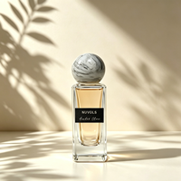 Nouveauté - Flacon de parfum vide transparent 50 ml 100 ml carré 30 ml - Flacon de parfum en verre de luxe - Flacon de parfum personnalisé avec couvercle