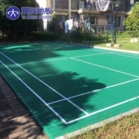Système de dalles modulaires antidérapantes pour terrain de badminton extérieur (design moderne, matériau PP)
