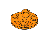 100g/sac NO.2654 Plaque Ronde 2*2 avec Fond Arrondi, Borne de Fixation Type Bateau, Compatibilité Universelle, Briques de Construction en Plastique, Jouet pour Enfants