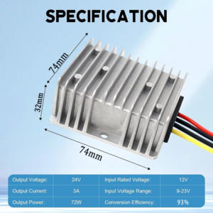 <span class=keywords><strong>Convertidor</strong></span> Reductor <span class=keywords><strong>de</strong></span> Voltaje <span class=keywords><strong>de</strong></span> CC <span class=keywords><strong>de</strong></span> 12V a 24V, 3A, 72W, Regulador <span class=keywords><strong>de</strong></span> Voltaje, Módulo <span class=keywords><strong>de</strong></span> Fuente <span class=keywords><strong>de</strong></span> Alimentación Impermeable IP68 <span class=keywords><strong>para</strong></span> Automóviles, Camiones, Barcos, Motor, 93% - Product Image 2