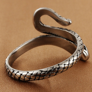 Anillo de Acero Inoxidable con Forma de Serpiente, Estilo Punk para Hombre, Diseño Animal, Joyería de Regalo 280708 - Product Image 2