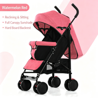 JXB Parapluie compact léger de bonne qualité pour poussette, utilisable en position assise et allongée, toutes saisons