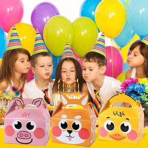 Caja <span class=keywords><strong>de</strong></span> embalaje con mango <span class=keywords><strong>de</strong></span> papel <span class=keywords><strong>de</strong></span> animales <span class=keywords><strong>de</strong></span> granja para niños, dulces, galletas, pasteles, decoración para fiesta <span class=keywords><strong>de</strong></span> cumpleaños en casa - Product Image 6