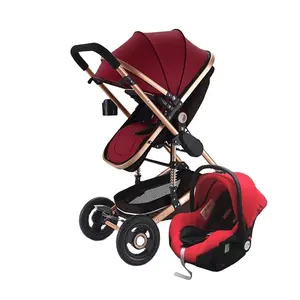 时尚四季安全便携式婴儿儿童减震器可折叠平板坐四轮伞推车