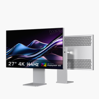 TCOLOR 4K Monitor Aluminium 27 Zoll Monitor 60Hz 144Hz 4K 27" Pro Display Glänzender Bildschirm Unterstützt AMD FreeSync mit Lautsprecher