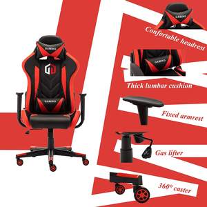 Silla de juego DDP, silla de juego barata Red Rocker <span class=keywords><strong>Champion</strong></span>, asiento de coche compacto Stuhl Scorpion, silla de juego para Alduts Teens Kids - Product Image 3