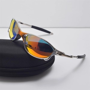 Occhiali da Sole Futuristici Leggeri Stile Vintage Unisex, Modello Juliet Sportivo con Aste Metalliche Sottili, Lenti a Specchio e Protezione UV400 - Product Image 5