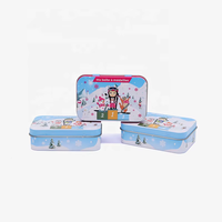 Boîte en métal à charnière rectangulaire vide personnalisée avec logo 95x60x22mm, impression personnalisée, pour emballage de bonbons