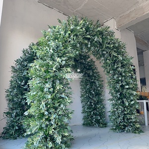 MSFAME Grossiste Grande Arche de Fleurs de Mariage en Soie Florale Verdure Eucalyptus Arches Vertes - Product Image 4