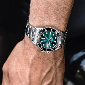 Montres automatiques classiques de luxe pour hommes OEM 42 mm en acier inoxydable, lunette en céramique luminescente, 10 ATM, montre mécanique de plongée, saphir - Product Image 3