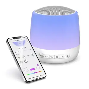 Luce notturna basata su wi-fi con macchina del suono del rumore bianco per il sonno del bambino, supporto dell'app di controllo Touch e controllo vocale