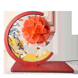 Ciudad Prohibida, regalo creativo Cultural creativo, regalo de cumpleaños de buena fortuna, tema de flores decorativas para niñas, papel de noche cortado con láser - Product Image 5