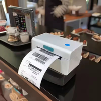 Imprimante d'étiquettes thermiques haute vitesse avec connectivité USB et Wi-Fi, impression d'autocollants thermiques, commande d'impression ESC/POS, utilisation de papier thermique en stock