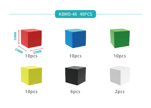 Cpc Montessori DIY xây dựng khối Set nhà máy bán buôn ABS nhựa đầy màu sắc giáo dục đồ chơi từ tính Cube cho trẻ em - Product Image 3