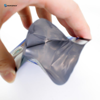 Sac refermable personnalisé avec logo gravé au laser UV, emballage pour feuilles en vrac, pochette en plastique à fermeture éclair plate pour cigares et tabac