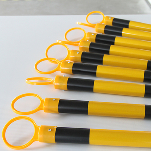 Barra DE SEGURIDAD retráctil plegable extensible de plástico, barra cónica negra y <span class=keywords><strong>amarilla</strong></span> - Product Image 5