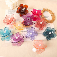 Nouvelle Pince à Cheveux en Plastique pour Filles, Forme Fleur Exquise, Élégante et Classique, Style Européen-Américain, 7cm, Fixation des Cheveux, Mode Rétro