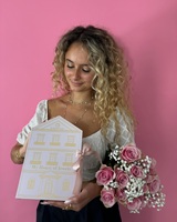 Ruban décoratif pour festival des couleurs, nœud personnalisé, boîte de calendrier de l'avent pour la Saint-Valentin, boîte vide en carton rose, boîte cadeau de compte à rebours pour anniversaire