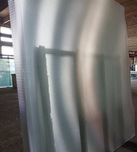 Vách Ngăn Trang Trí Phòng Tắm Vách Ngăn Cửa Sổ Kính Cường Lực Nhiều Lớp Họa Tiết Có Rãnh Chữ Thập Trong Suốt - Product Image 2