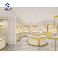 Concepts de design de magasin de bijoux modernes, vitrine de présentation de bijoux, design décoratif, mobilier de magasin de bijoux commercial