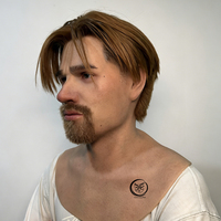 Masques de tête en silicone réalistes faits à la main avec cheveux et barbe, design personnalisé en usine, pour cosplay et fête d'Halloween