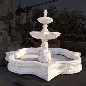 Fontaine d'eau en pierre, style <span class=keywords><strong>Renaissance</strong></span>, fontaine à trois niveaux, ornements d'art, sculpture - Product Image 3