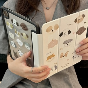 Cute Dog Pattern iPad Case For Air5 Air4 Pro 2022 2024 With Pencil Holder Magnetic Smart <b>Cover</b> - Product Image 1