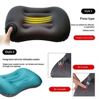 Coussin gonflable d'extérieur pour le cou, appui-tête, support lombaire de bureau, carré, en polyester et nylon, gonflage rapide