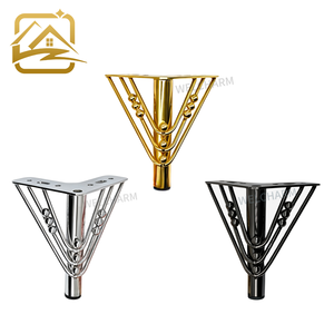 Patas de sofá de fábrica: Patas de metal doradas con cuentas de varias alturas, patas de sofá de hierro duraderas para sofá cama y armario. - Product Image 1