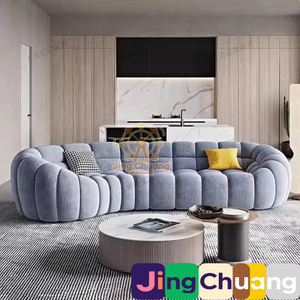 <span class=keywords><strong>Muebles</strong></span> de Diseño Curvos para Sala de Estar, Estilo Italiano, Minimalistas y Modernos, de Tela, con Forma Especial, para Villa, Marca Qiyu - Product Image 2