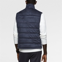 Gilet en daim matelassé à bulles uni personnalisé pour hommes