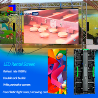 Panneaux LED géants pour scène intérieure et extérieure 500x500mm, écran LED de location à assemblage sans soudure