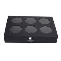 Vente en gros de boîtes à bonbons brigadeiro bretzel pour cadeaux de fête boîte d'emballage en chocolat avec séparateurs noirs luxueux biodégradables