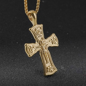Colgante Religioso Vintage de Metal, Amuleto de Acero Inoxidable para Hombre, Collar Cristiano, Colgantes y Amuletos Religiosos de Moda DIY - Product Image 2