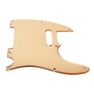 Battipenna Trasparente Oro a 8 Fori per Chitarra TL/Telecaster/Basso in Plastica - Product Image 2