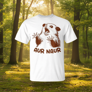 Camiseta Aur Naur Possum de manga corta con cuello redondo, camiseta promocional unisex - Product Image 3