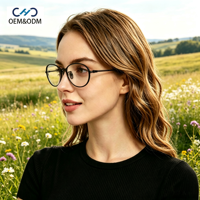 M10313 Monture de lunettes pour femme œil de chat, monture intégrale en métal, branches ajourées à double maillon unique, monture optique ovale vintage