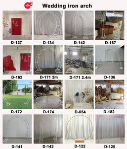 LEDA Events Stage <b>Decoration</b> Backdrop New Design Luxury Hanging Flower Gold Metal <b>Arch</b> for Wedding - Product Image 6