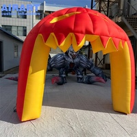 Arche Gonflable Imprimée Vivante de Clown Effrayant pour Halloween, Grande Arche Gonflable d'Entrée Horreur pour le Festival d'Halloween