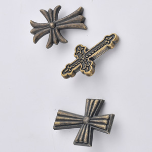 Antique Zinc Alloy Durable Novelty Shape Cross Drawer Handles Traditional Decorative Furniture Knobs Single Hole Design - Product Image 4